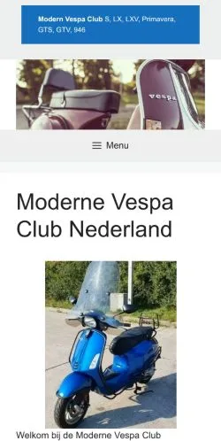 Anteprima del sito Moderne Vespa Club Nederland, media di Paesi Bassi per articoli sponsorizzati