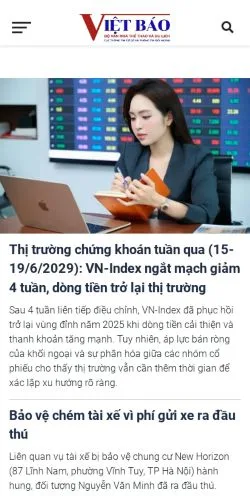Anteprima del sito Việt Báo, media di Vietnam per articoli sponsorizzati