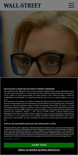 Anteprima del sito Wall-Street, media di Romania per articoli sponsorizzati