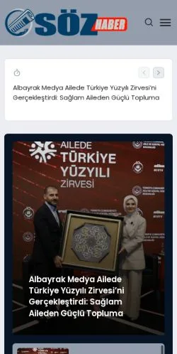 Anteprima del sito Söz Haber, media di Turchia per articoli sponsorizzati