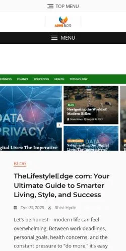 Podgląd witryny Ashe Blog, medium z kraju Stany Zjednoczone do artykułów sponsorowanych