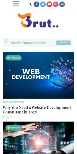 Pré-visualização do site Brut Blog, meio de Estados Unidos para artigos patrocinados