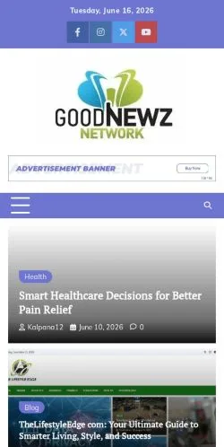 スポンサード記事向けのアメリカ合衆国メディア、Good News Networkのサイトプレビュー