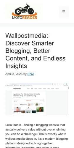Vorschau der Website Moto Reader, Medium aus Vereinigte Staaten für gesponserte Artikel
