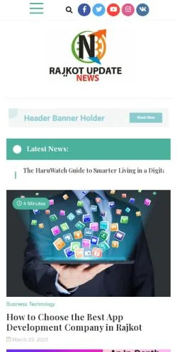 Anteprima del sito Rajkot Update News -, media di Stati Uniti per articoli sponsorizzati