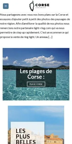 Anteprima del sito Corse Guide, media di Francia per articoli sponsorizzati