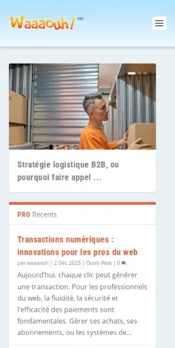 Vorschau der Website Waaaouh PRO, Medium aus Frankreich für gesponserte Artikel