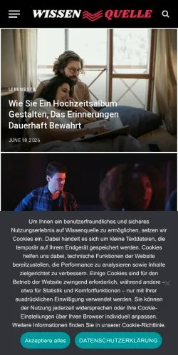 Anteprima del sito Wissen Quelle, media di Germania per articoli sponsorizzati