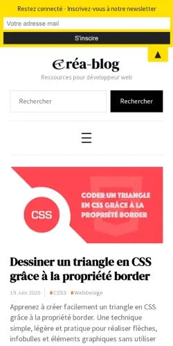 Podgląd witryny Créa-Blog, medium z kraju Francja do artykułów sponsorowanych