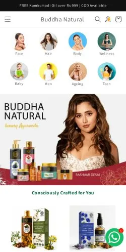 Sponsorlu makaleler için Amerika Birleşik Devletleri medyası Buddha Natural sitesinin önizlemesi