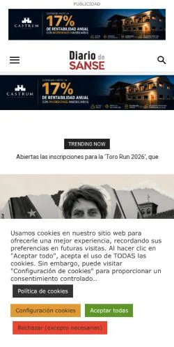 Anteprima del sito Diario de Sanse, media di Spagna per articoli sponsorizzati