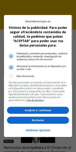 Podgląd witryny Diario de Torrejón, medium z kraju Hiszpania do artykułów sponsorowanych