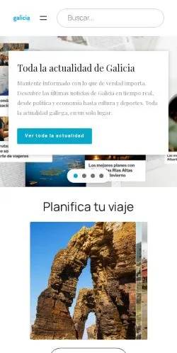 Podgląd witryny Galicia, medium z kraju Hiszpania do artykułów sponsorowanych