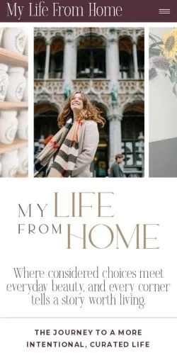 Podgląd witryny My Life From Home, medium z kraju Stany Zjednoczone do artykułów sponsorowanych