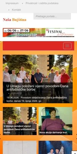 Anteprima del sito Naša Bujština, media di Stati Uniti per articoli sponsorizzati