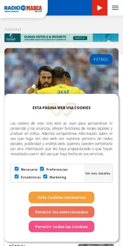 スポンサード記事向けのスペインメディア、Radio Marca Gran Canariaのサイトプレビュー