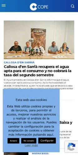 Anteprima del sito Radio Sirena, media di Spagna per articoli sponsorizzati