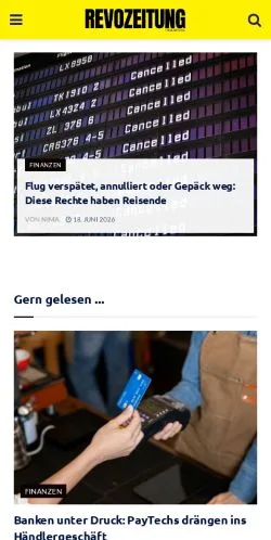 Podgląd witryny Revozeitung, medium z kraju Niemcy do artykułów sponsorowanych