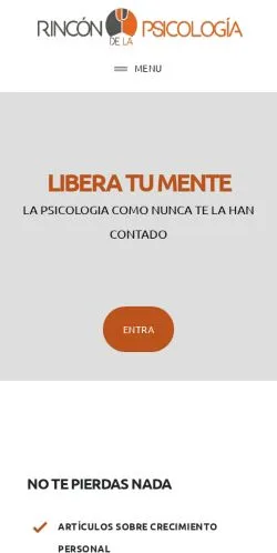 Anteprima del sito Rincón de la Psicología, media di Spagna per articoli sponsorizzati