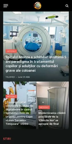 스폰서 기사용 루마니아 매체 Televiziunea Medicala 사이트 미리보기