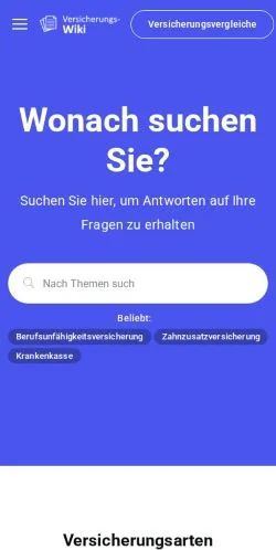 Anteprima del sito Versicherungsmagazin, media di Germania per articoli sponsorizzati