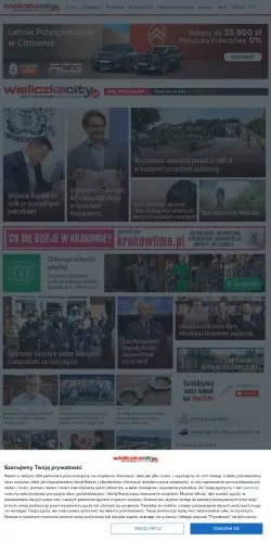 Anteprima del sito Wieliczka City, media di Polonia per articoli sponsorizzati