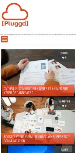 Forhåndsvisning av nettstedet Pluggd Tech, medium fra Frankrike for sponsede artikler