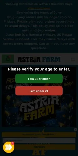 Aperçu du site Astriafarm, média de États-Unis pour articles sponsorisés