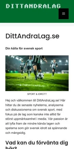 Anteprima del sito Ditt Andra Lag, media di Svezia per articoli sponsorizzati