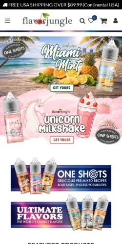 Anteprima del sito Flavor Jungle, media di Stati Uniti per articoli sponsorizzati