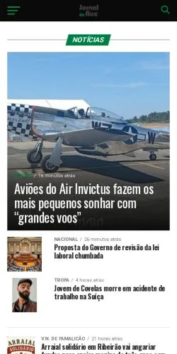 Anteprima del sito Jornal Do Ave, media di Portogallo per articoli sponsorizzati