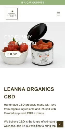 Podgląd witryny Leanna Organics, medium z kraju Stany Zjednoczone do artykułów sponsorowanych