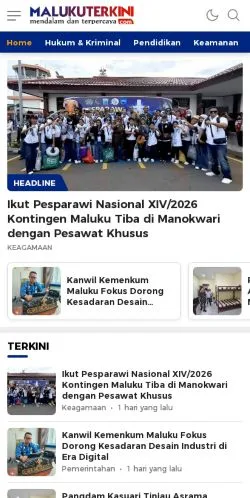 Anteprima del sito MalukuTerkini, media di Indonesia per articoli sponsorizzati