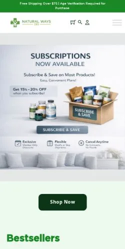 Vorschau der Website Natural Ways CBD, Medium aus Vereinigte Staaten für gesponserte Artikel