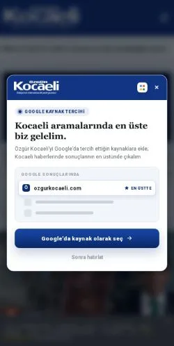 Anteprima del sito Özgür Kocaeli, media di Turchia per articoli sponsorizzati
