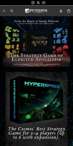 Pré-visualização do site Petersen Games Shop, meio de Estados Unidos para artigos patrocinados