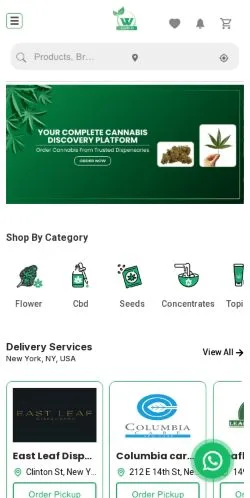 スポンサード記事向けのアメリカ合衆国メディア、WeedXのサイトプレビュー