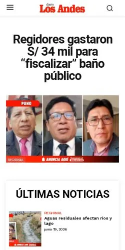 Anteprima del sito Diario los Andes, media di Spagna per articoli sponsorizzati