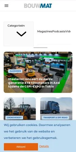 Podgląd witryny Bouwmat, medium z kraju Holandia do artykułów sponsorowanych