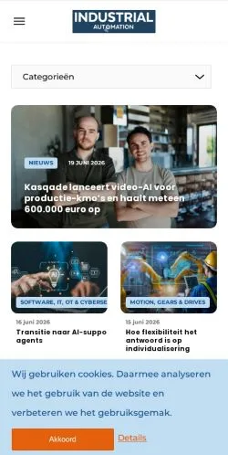 Anteprima del sito Industrial Automation, media di Belgio per articoli sponsorizzati