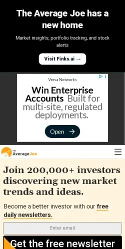 Vorschau der Website ReadTheJoe, Medium aus Vereinigte Staaten für gesponserte Artikel