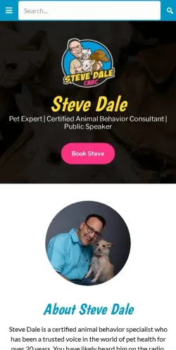 Podgląd witryny Steve Dale Pet World, medium z kraju Stany Zjednoczone do artykułów sponsorowanych