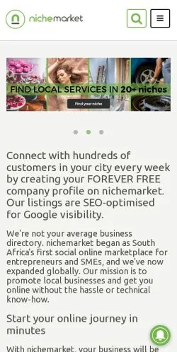 Anteprima del sito Nichemarket, media di Stati Uniti per articoli sponsorizzati