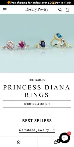 스폰서 기사용 미국 매체 Rosery Poetry Jewelry 사이트 미리보기