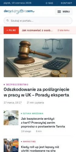 스폰서 기사용 폴란드 매체 Decydujmy Razem 사이트 미리보기