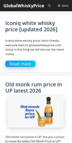 Podgląd witryny GlobalWhiskyPrice -, medium z kraju Stany Zjednoczone do artykułów sponsorowanych