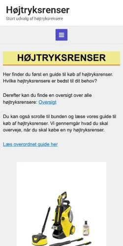 Anteprima del sito Højtryksrenser, media di Danimarca per articoli sponsorizzati