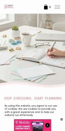 Anteprima del sito Krafty Planner, media di Stati Uniti per articoli sponsorizzati