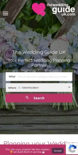 Voorbeeld van de site The Wedding Guide UK, medium uit Verenigd Koninkrijk voor gesponsorde artikelen