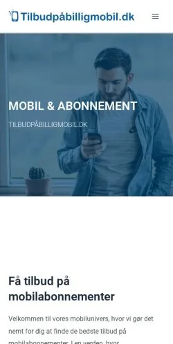 Anteprima del sito TilbudPåBilligMobil, media di Danimarca per articoli sponsorizzati